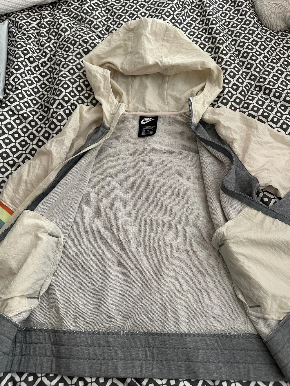 Nike Sportswear Heritage Girl's Zip Hoodie Jacket XL Hooded Loose Fit